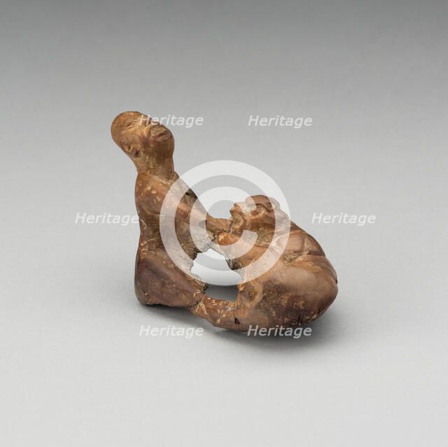 Figure of a Jaguar Attacking a Man, Probably A.D. 250/900. Creator: Unknown.