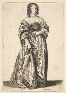 Figure of a Lady Standing, 1625-77. Creator: Wenceslaus Hollar