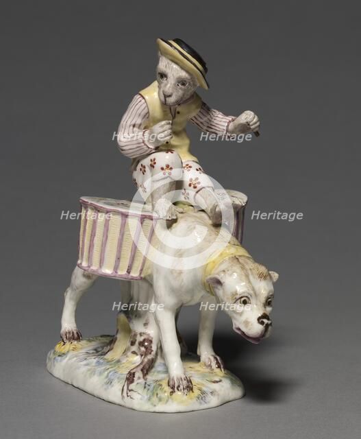 Figure of a Monkey on a Dog, c. 1745. Creator: Mennecy- Villeroy Factory (French).