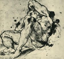 Figure of a man, mid-late 16th century, (1943). Creator: Jacopo Tintoretto