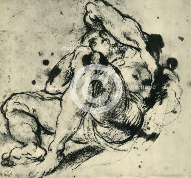 Figure of a man, mid-late 16th century, (1943).  Creator: Jacopo Tintoretto.