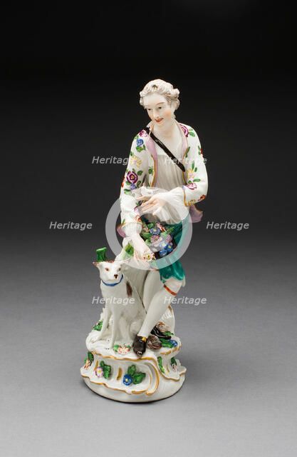 Figure of a Man and Dog, Germany, Late 18th century. Creator: Unknown.