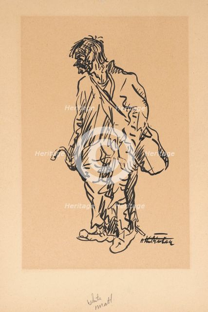 Figure of a man (Wanderer), 1935-1940. Creator: Arnold Peter Weisz-Kubincan.