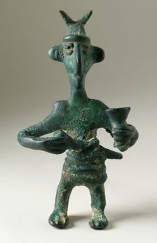 Figure of a Man with Horns, 1000-650 B.C.. Creator: Unknown