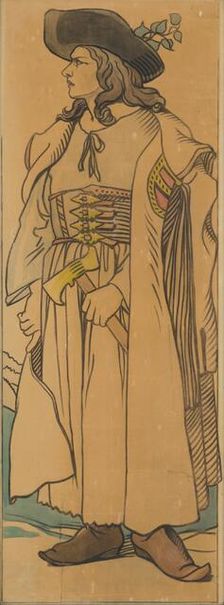 Figure of a Slovak Highwayman, around 1905. Creator: Mikolas Ales