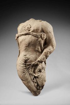 Figure of a Prince, Devata or Bodhisattva. From Ajina Tepe, End of 7th - early 8th century. Creator: Central Asian Art