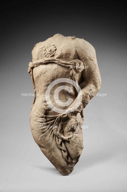 Figure of a Prince, Devata or Bodhisattva. From Ajina Tepe, End of 7th - early 8th century. Creator: Central Asian Art.