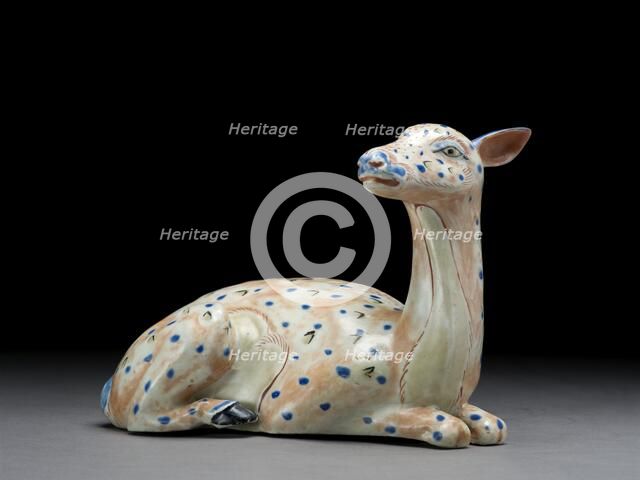 Figure of a reclining hind, c1680. Creator: Unknown.