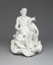 Figure of a River God (Fleuve), Vincennes, 1747/50. Creators: Vincennes Porcelain Manufactory, Louis-Antoine Fournier
