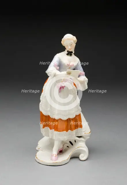 Figure of a Woman Reading, Germany, c. 1765. Creator: Franz Anton Bustelli.