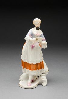 Figure of a Woman Reading, Germany, c. 1765. Creator: Franz Anton Bustelli
