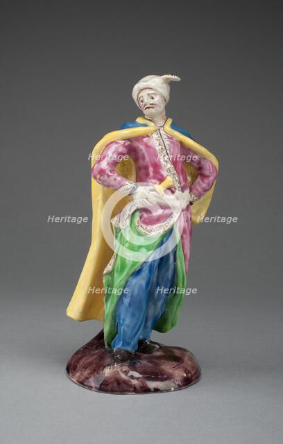 Figure of a Turk, Staffordshire, 1765/75. Creator: Staffordshire Potteries.
