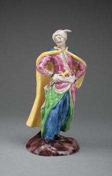 Figure of a Turk, Staffordshire, 1765/75. Creator: Staffordshire Potteries