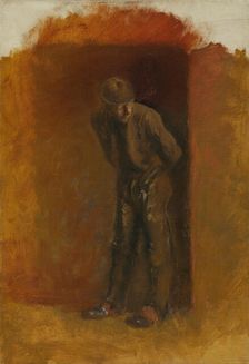 Figure of a Vagrant in Hat, 1900-1910. Creator: Ladislav Mednyanszky