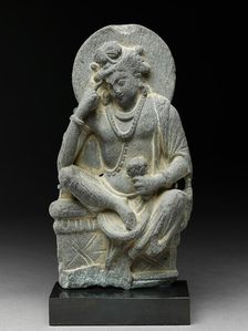 Figure of Avalokiteshvara in pensive pose, 3rd century