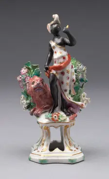 Figure of Africa, Bow, c. 1766. Creator: Bow Porcelain Factory