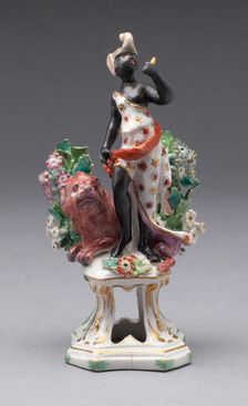 Figure of Africa, Bow, c. 1766. Creator: Bow Porcelain Factory