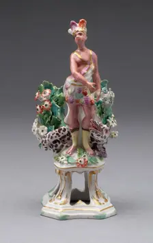Figure of America, Bow, c. 1766. Creator: Bow Porcelain Factory