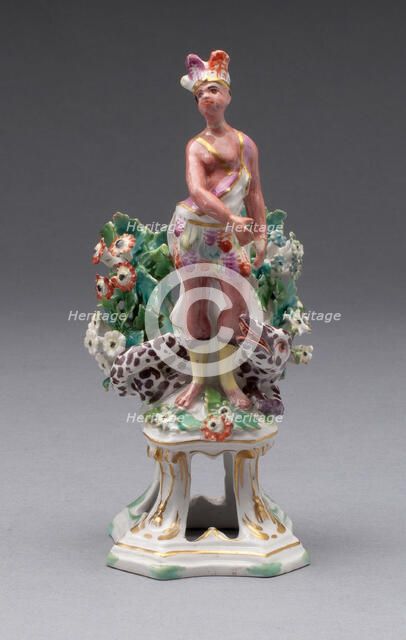 Figure of America, Bow, c. 1766. Creator: Bow Porcelain Factory.