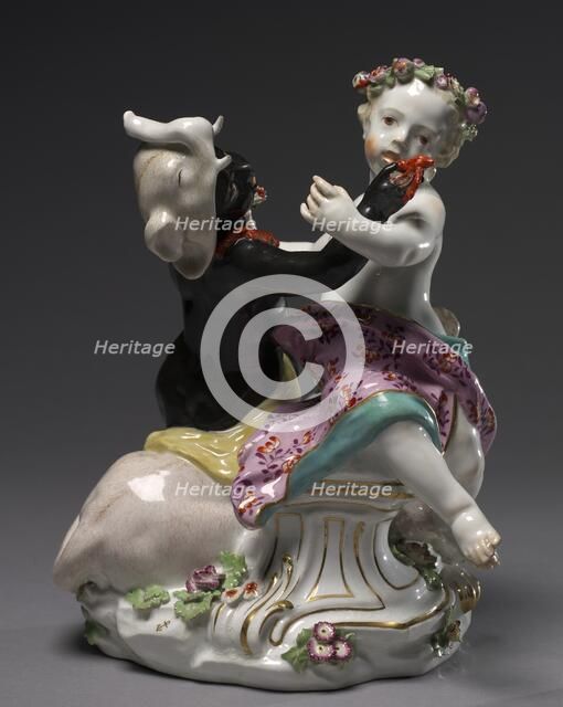 Figure of Asia and Africa from the Four Continents, c. 1760. Creator: Chelsea Porcelain Factory (British).