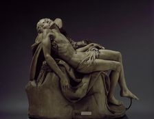 Figure of Christ from Michelangelo's Pieta cast early 19th century; original 1499. Creator: Unknown