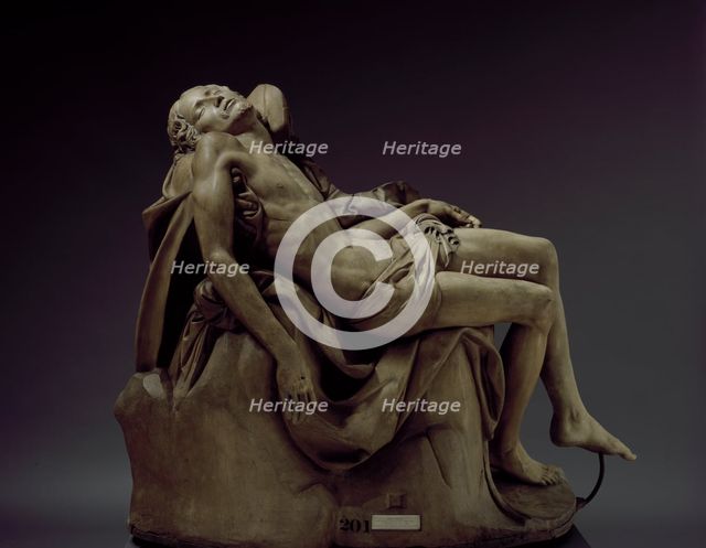 Figure of Christ from Michelangelo's 'Pieta', cast early 19th century; original 1499. Creator: Unknown.
