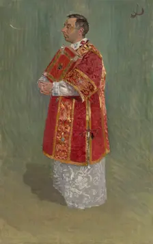 Figure of Clergyman, 1890-1900. Creator: Joza Uprka