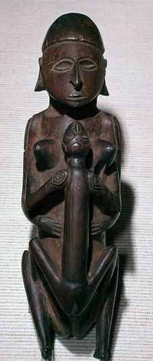 Figure of copulating man and woman from the Torres Straits islands