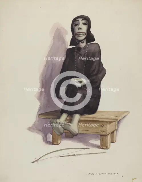Figure of Death "Muerto", c. 1937. Creator: Majel G. Claflin.