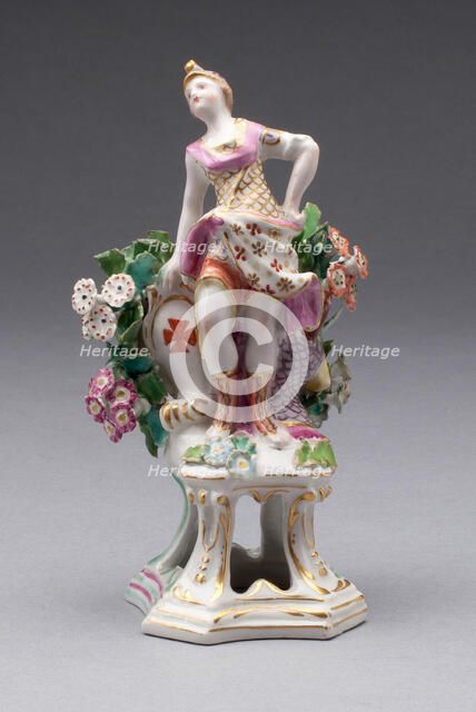 Figure of Europe, Bow, c. 1766. Creator: Bow Porcelain Factory.