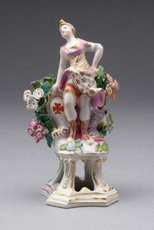 Figure of Europe, Bow, c. 1766. Creator: Bow Porcelain Factory