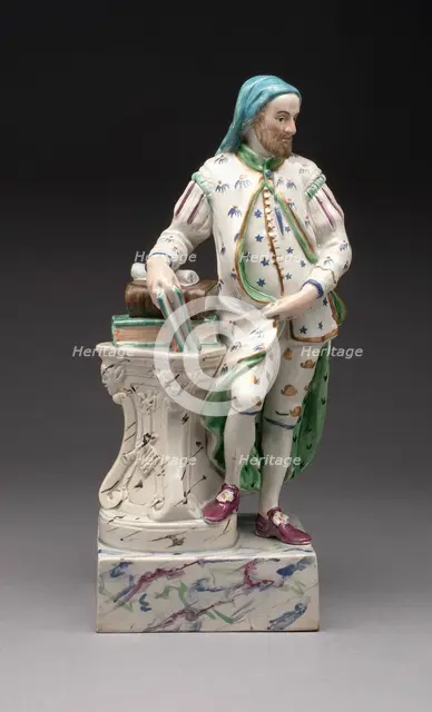 Figure of Geoffrey Chaucer, Staffordshire, c. 1790. Creator: Ralph Wood the Younger.
