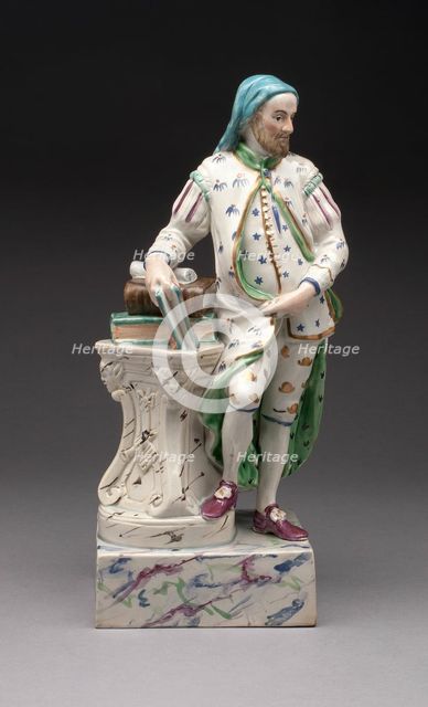 Figure of Geoffrey Chaucer, Staffordshire, c. 1790. Creator: Ralph Wood the Younger.