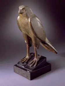 Figure of Horus as a Falcon, 711 B.C.. Creator: Unknown