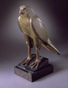 Figure of Horus as a Falcon, 711 B.C.. Creator: Unknown