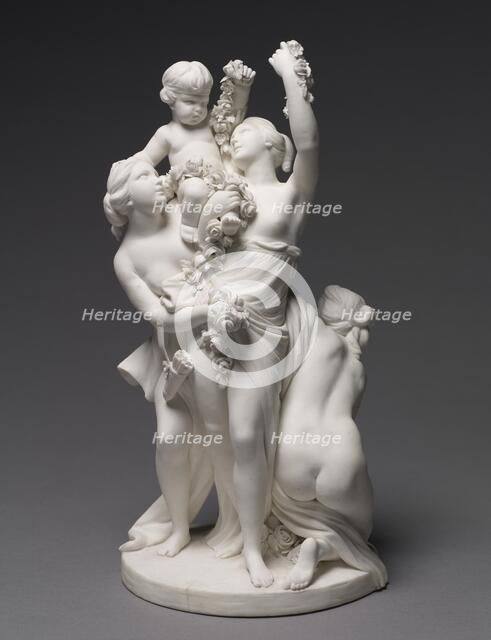 Figure of Love Carried by the Three Graces, 1768. Creator: Sèvres Porcelain Manufactory (French, est. 1740); François Boucher (French, 1703-1770), after a design by.