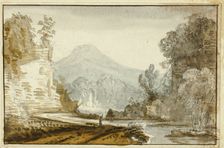 Figure of River below Cliff, n.d. Creator: Jean Baptiste Claude Chatelain