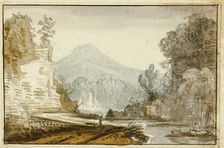 Figure of River below Cliff, n.d. Creator: Jean Baptiste Claude Chatelain