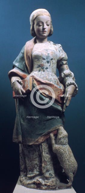 Figure of St Ines, 1535-1540. Artist: Jean de Rouen