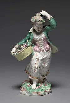 Figure of Spring from the Four Seasons, c. 1775. Creator: Bristol Porcelain Factory (British)