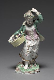 Figure of Spring from the Four Seasons, c. 1775. Creator: Bristol Porcelain Factory (British)