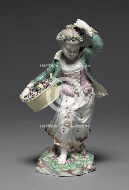 Figure of Spring from the Four Seasons, c. 1775. Creator: Bristol Porcelain Factory (British).