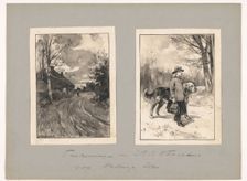Figure on a country road and a girl with dog, in or before 1883-c.1904. Creator: Willem Wenckebach