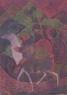 Figure on a horse, c1950. Creator: Shirley Markham