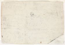 Figure on Horseback and Other Studies [verso], 1861. Creator: Winslow Homer
