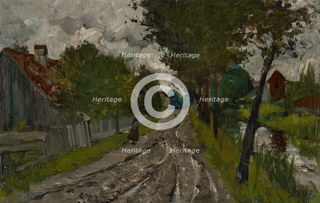 Figure on the Road, date unknown. Creator: Joseph Frank Currier.