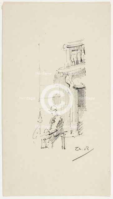 Figure and Doorway, 1890-94. Creator: Theodore Roussel.