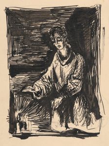 Figure by candlelight , 1940/1944. Creator: Ján Novák