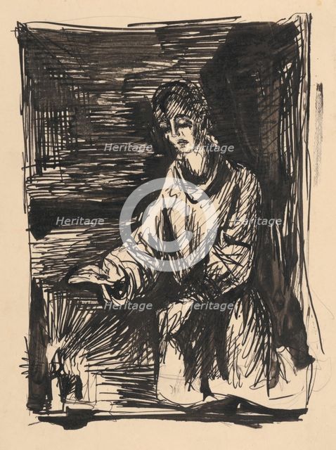 Figure by candlelight , 1940/1944. Creator: Ján Novák.