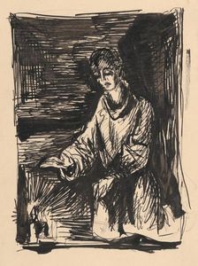 Figure by candlelight , 1940/1944. Creator: Ján Novák